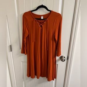 Orange Old Navy Criss Cross Dress